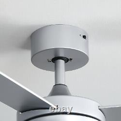 42 inch Silent Ceiling Fan with 3-Color Light 3 Wind Speed Timer Remote Control