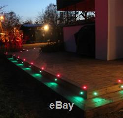 45mm RGB Colour Changing LED Decking Plinth Lights Garden Deck DIY Lighting 12V