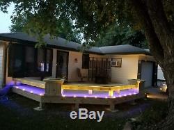 45mm RGB Colour Changing LED Decking Plinth Lights Garden Deck DIY Lighting 12V