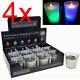 4 X Led Colour Changing Candle Pots Real Wax Vanilla Scented Soothing Relax New