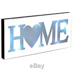 50cm Mirror Home Led Colour Changing Glass Plaque Gift Mantel Wall Mountable