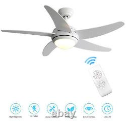 52 Ceiling Fan 3 Colour Light Remote Control Reversible 5 Blades/3 Speed/Timer