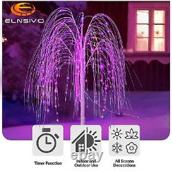 5Ft Colorful LED Willow Tree Lights, Color Changing Lighted Artificial Weeping