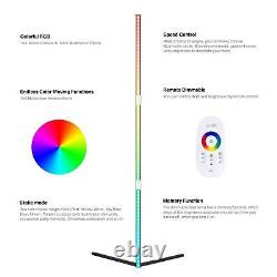 5Pcs RGB Colour Changing LED Corner Floor Lamp Minimalist Mood Light 130cm Tall