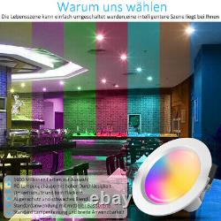 5W 9W 15W LED RGB Ceiling Light Downlight Lamp Colour Changing Recessed Light UK