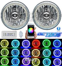5-3/4 Bluetooth Cell Phone RGB SMD Color Change LED Halo Angel Eye Headlights