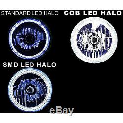 5-3/4 Bluetooth RGB SMD LED Color Change Halo Angel Eye 6000K HID Headlights Set