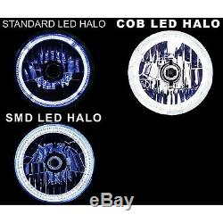 5-3/4 RF RGB COB Color Change White Red Blue Green LED Halo Angel Eye Headlights