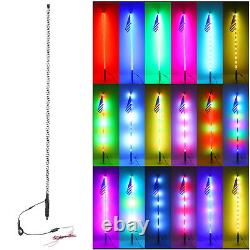 5ft LED Flag Light Remote Control RGB Color Changing Flag Pole Lamp IP67