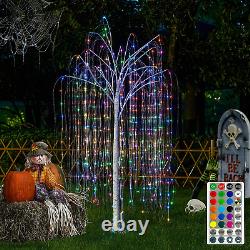 6FT 288L Lighted Willow Tree LED Tree Color Changing Artificial Lighted White Mu