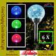 6xstainless Steel Solar Powered Colour Changing Led Glass Ball Garden Post Light