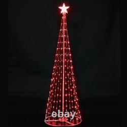 6ft Christmas Outdoor Digital LED Remote Control Light Up Tree Colour Changing