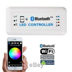 7 Bluetooth Phone RGB SMD LED Color Change Halo Angel Eye 6K HID Headlight Pair