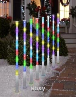 8 Gemmy Orchestra of Lights Color-Changing LED Tube Light Pathway Lights