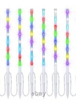 8 Gemmy Orchestra of Lights Color-Changing LED Tube Light Pathway Lights