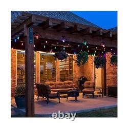 96FT Color Changing Outdoor String Lights, RGB Cafe LED String Light with 30+