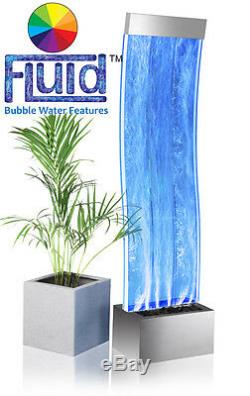 Aries Curved Bubble Wall Water Feature Indoor Colour Changing Freestanding 150cm