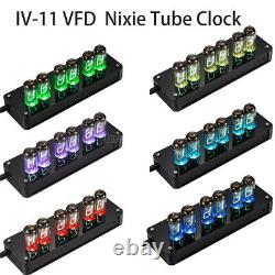 Assembled IV-11(-11) Nixie VFD Tube Clock Vintage LED Digital Alarm Desk Clock