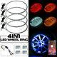 Autoleader 4pcs 17'' Dual Sided 648 Led Rgb Car Wheel Ring Light Rim Strip App