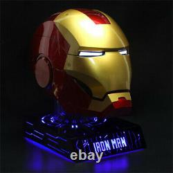 Avengers Iron Man Helmet Platform LED Remote Control Colors Change Glowing Base