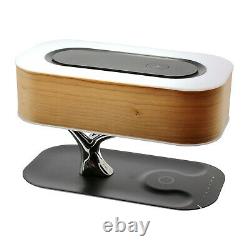 Bedside Table Light Built-in Bluetooth Speaker & Wireless Charger, Tree-shaped