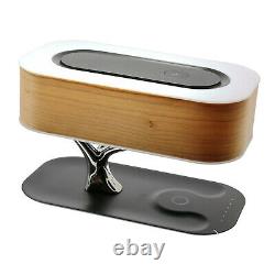 Bedside Table Light Built-in Bluetooth Speaker & Wireless Charger, Tree-shaped