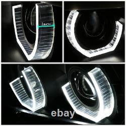 Black 3D Angel Eyes Headlight+LED Signal+RGB Color Change for 1996-2003 BMW E39