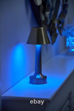 Brass Aluminium Rechargeable Remote-Controlled Colour Changing Dimmable LED Tabl