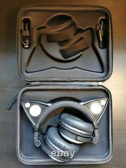 Brookstone Wireless Cat Ear Headphones with Color-Changing LED Lights NIB