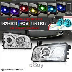 COLOR CHANGING LED LOW BEAM 2006-2010 Dodge CHARGER LED Headlight Lamps SRT RT