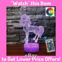 CUTE Unicorn Lamp Night Light for Kids FUN Color Change BEST Birthday Xmas Gift