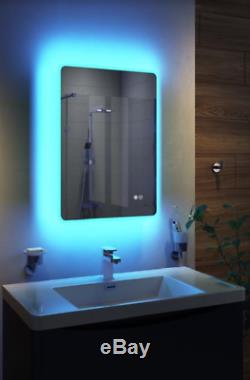 Cassellie LED Colour Changing BlueTooth Mirror 700 x 500 Touch Sensor Demister