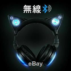 Cat Ear Headphones LED High Function Wireless Color Changing AXENT WEAR New