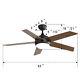 Ceiling Fan Led Light Adjustable Wind Speed 3 Color Changing With Remote / Timer