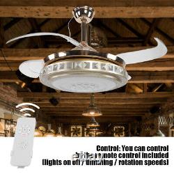 Ceiling Fan with Light Remote Control Color Changing LED Lamp Dimmable 36W Timer
