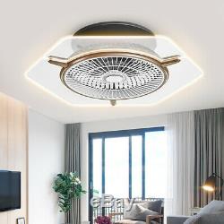 Ceiling Fan with Light Remote Control Color Changing LED Lamp Dimmable 48W UK
