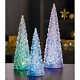 Christmas Led Holiday Trees, Set Of 3 Acrylic Lights Decoration Color Changes
