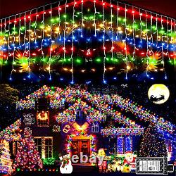 Christmas Lights Outdoor Color Changing 320 LED 33Ft 11 Modes Curtain Fairy Stri