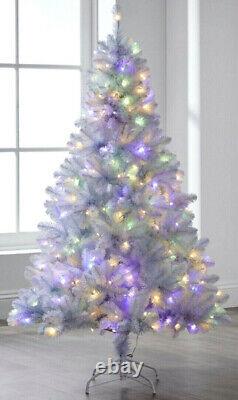 Christmas Tree White DUAL COLOUR Changing Multi Function LED Lights 7ft