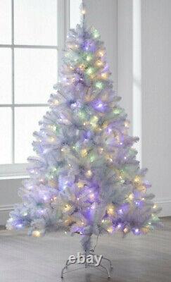 Christmas Tree White DUAL COLOUR Changing Multi Function LED Lights 7ft
