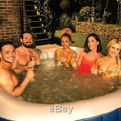 CleverSpa Belize 6 Person Hot Tub With LED Lights Equivalent To Lay-Z-Spa Paris