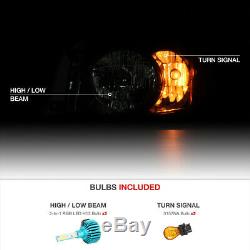 Color Changing LED Low Beam For 07-12 Dodge Caliber SRT STYLE Headlights L+R
