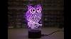 Color Changing Owl 3d Led Lamp 3d Led Lamp For Christmas