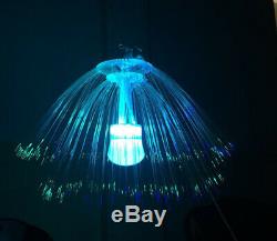 Colorful LED Fiber Optic Light Multi Color Changing Jellyfish Lamp Home Outdoor