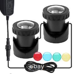 Colour Changing LED Submersible Garden Pool Fountain Lamp Underwater Spot Lights