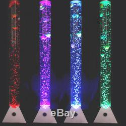 Colour Changing Led Sensory Mood Bubble 5 Fish Water Tower Tube Floor Lamp Light
