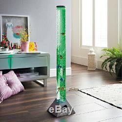 Colour Changing Led Sensory Mood Bubble 5 Fish Water Tower Tube Floor Lamp Light