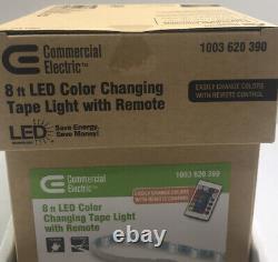 Commercial Electric 8' Indoor LED Color Changing Tape Strip Light Remote 6 Boxes