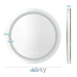 Corrosionproof LED Anti Fog Bathroom Mirror Color Changing Salon Makeup Mirror