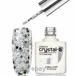 Crystal-G CONFETTI SEQUINS P-RANGEP08-Silver illusion UV/LED GEL NAIL POLISH